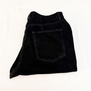 Good American Straight Leg Black Denim Jeans Ripped GNC206TK263 Size 16